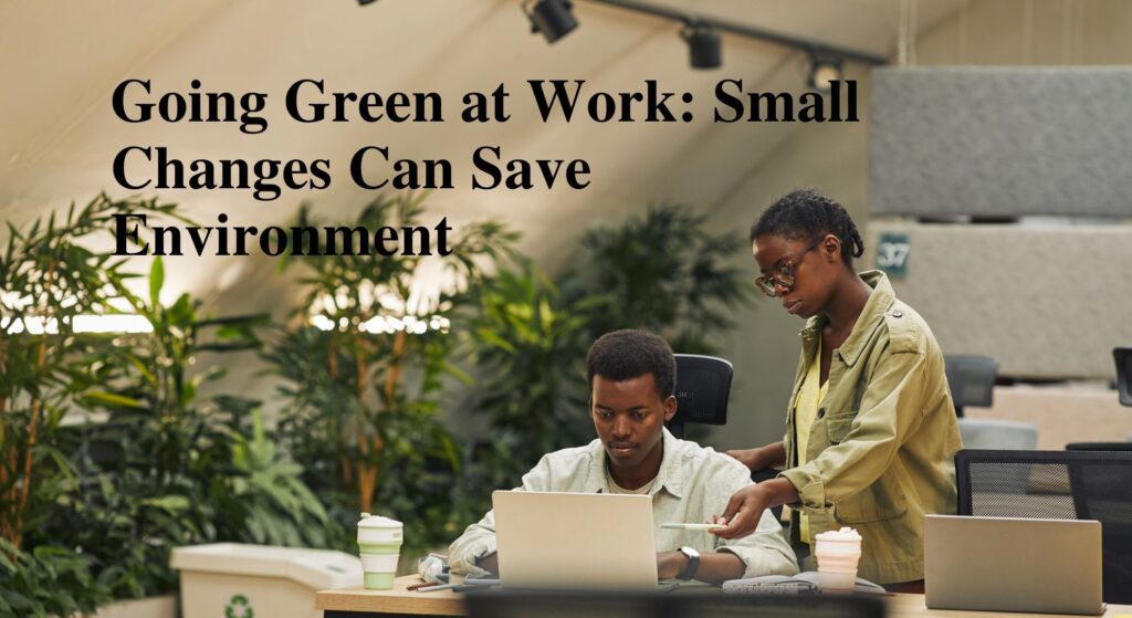 Going Green at Work Small Changes Can Save Environment