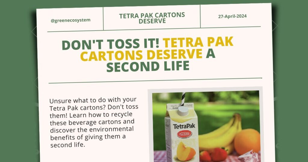 Tetra Pak cartons are recyclable